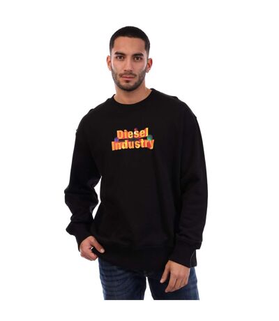 Mens S-macs Crew Neck Sweatshirt Black Diesel