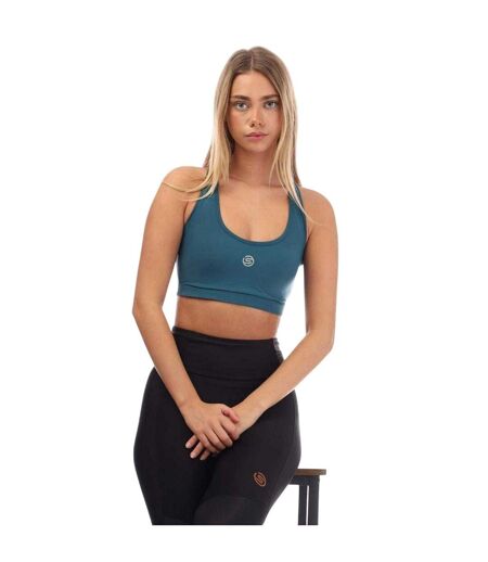 Womens/ladies Series-3 Sports Bra Teal Skins