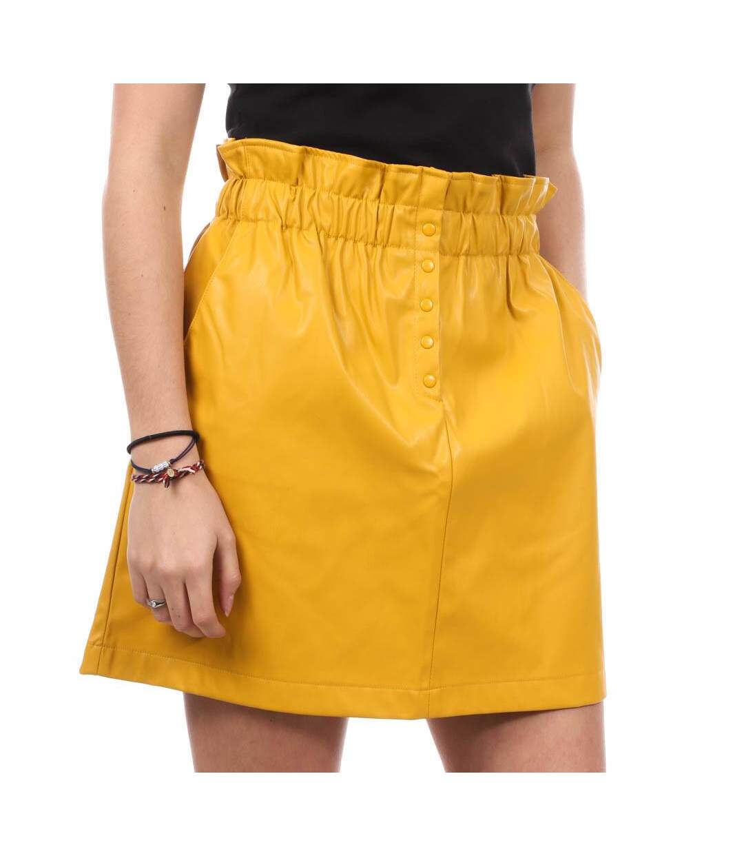 Jupe Similicuir Jaune Femme Teddy Smith Jez - S-1