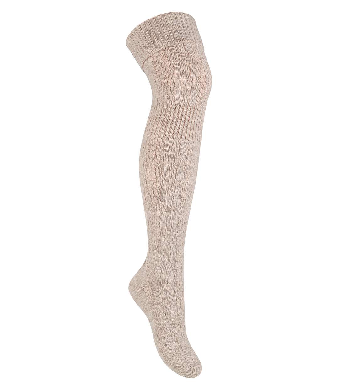 Steven - Femme Chaussettes Hautes Laine Hiver | Chaussettes Longues Chaudes-1