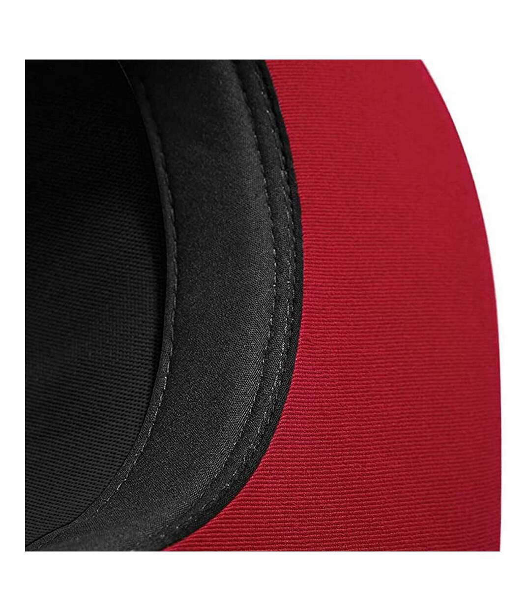 Lot de 2  casquettes adulte noir/rouge Beechfield-2