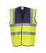 Gilet haute visibilité fluo band + brace adulte jaune fluo / bleu marine Yoko-1