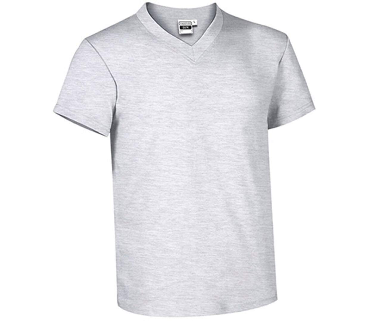 T-shirt manches courtes - Col V - Homme - réf SUN - blanc chiné-1