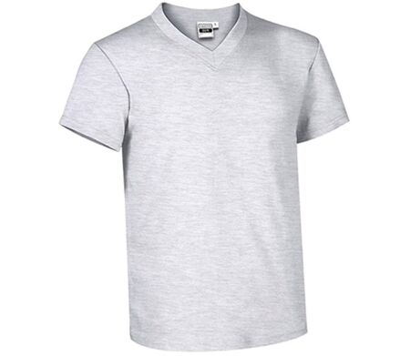 T-shirt manches courtes - Col V - Homme - réf SUN - blanc chiné