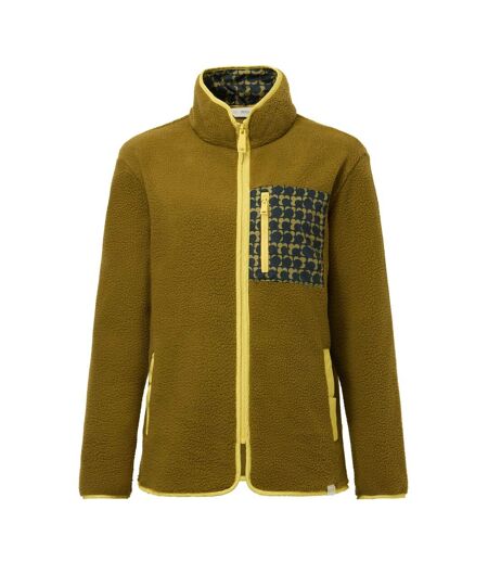 Womens/ladies Orla Kiely Ecclipse Borg Fleece Jacket Fur Green Regatta