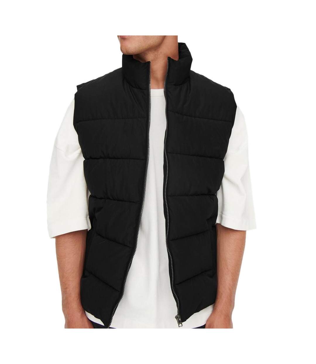 Doudoune sans manches noire homme only & sons-1