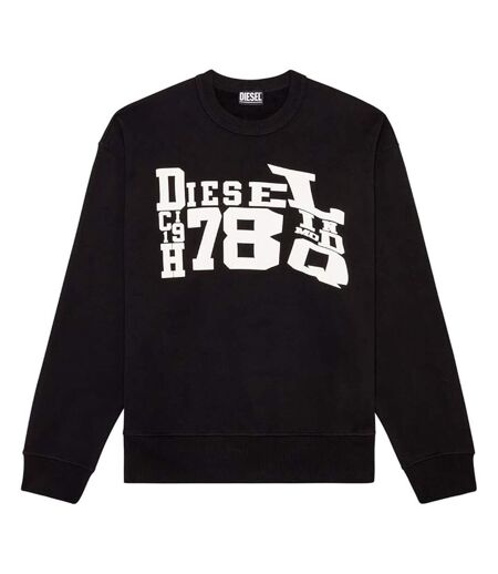 Unisex Adult Distorted Logo Sweatshirt Black Diesel