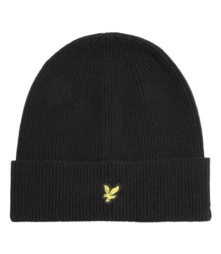 Embroidered Logo Beanie Black Lyle & Scott