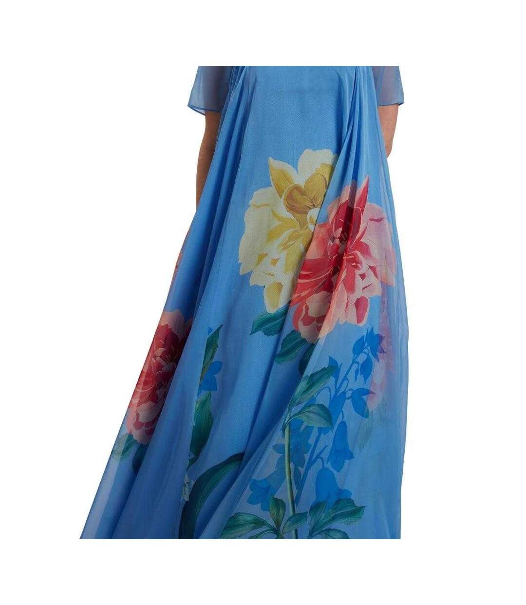 Robe Longue Mancherons Marie Femme Bleu Moyen Ted Baker-4
