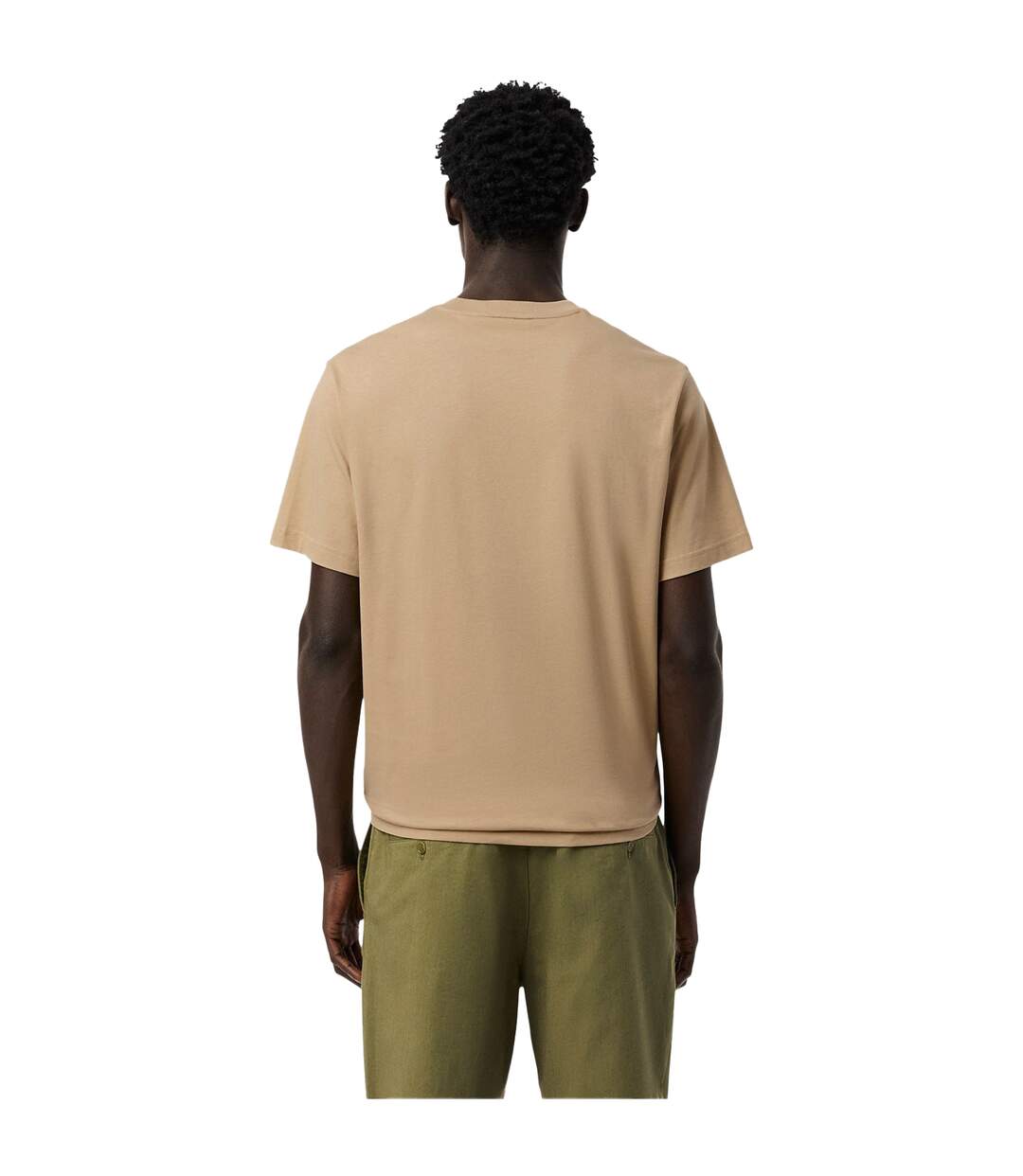 T-shirt Motif/style Logo Brodé Homme Beige Lacoste-3