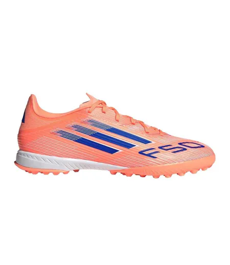 Mens F50 League Artificial Ground Football Boots Orange Blue Adidas
