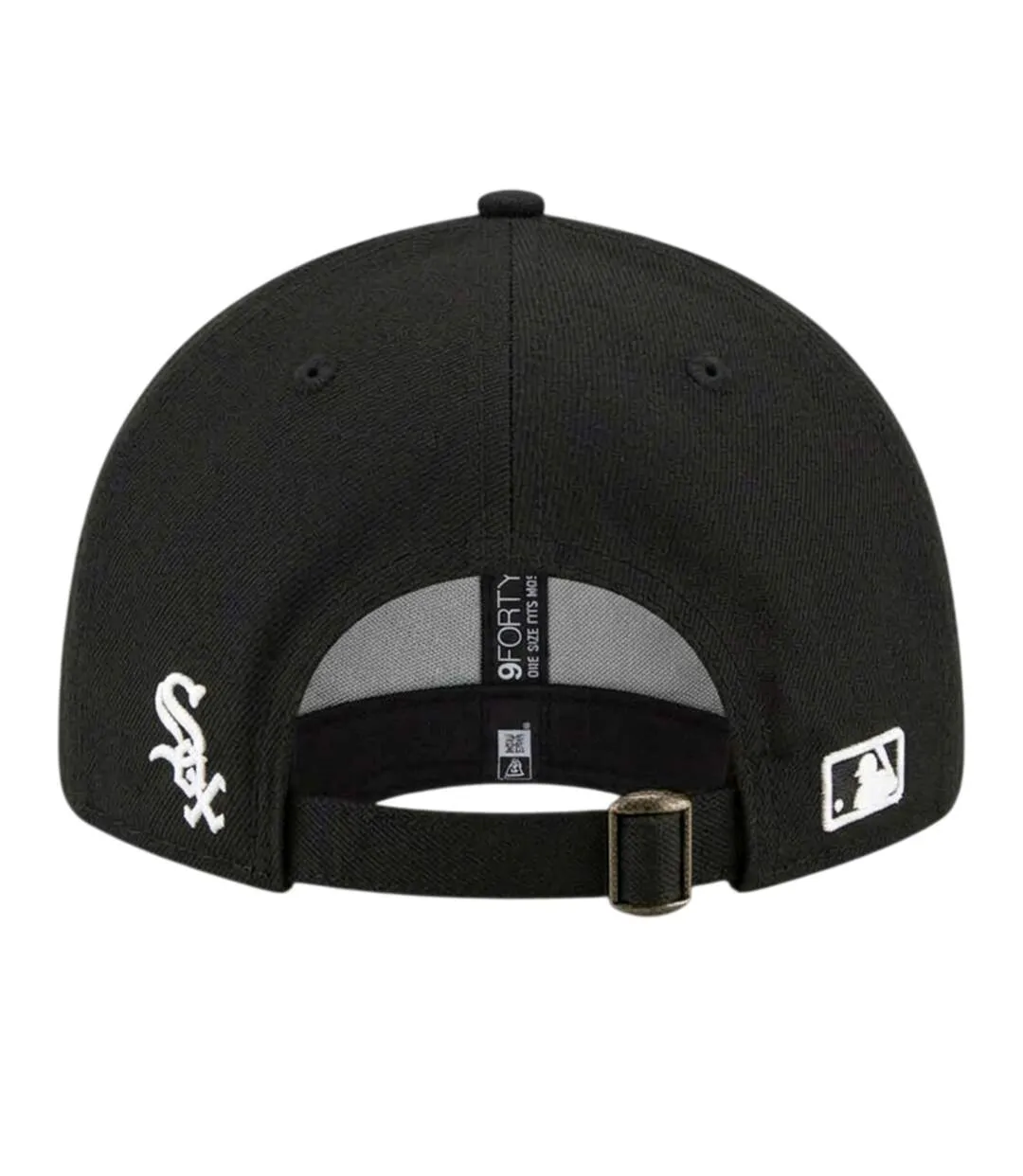 Unisex Adult Chicago White Sox Baseball Cap Black Silver New Era-2