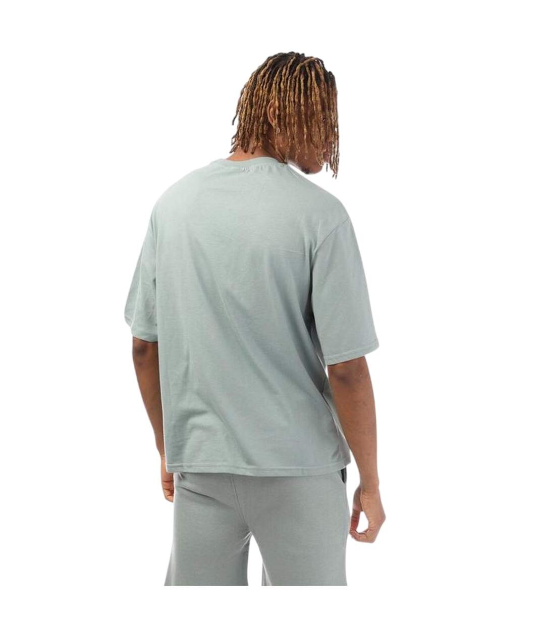 Mens Signature Logo Oversized T-shirt Moss Hype-3