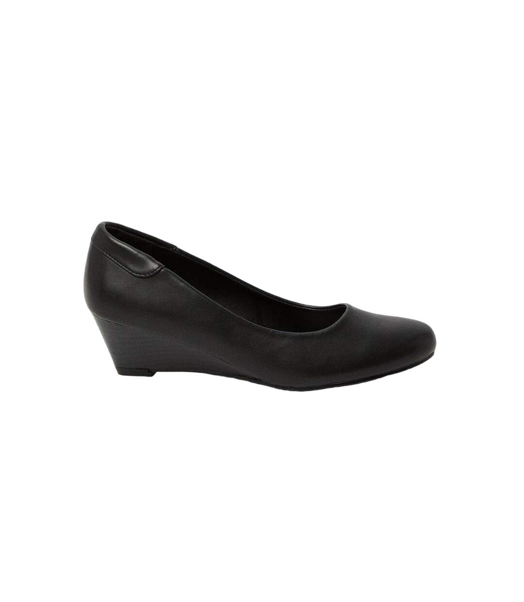 Womens/ladies cerys low heel court shoes black Good For The Sole-2