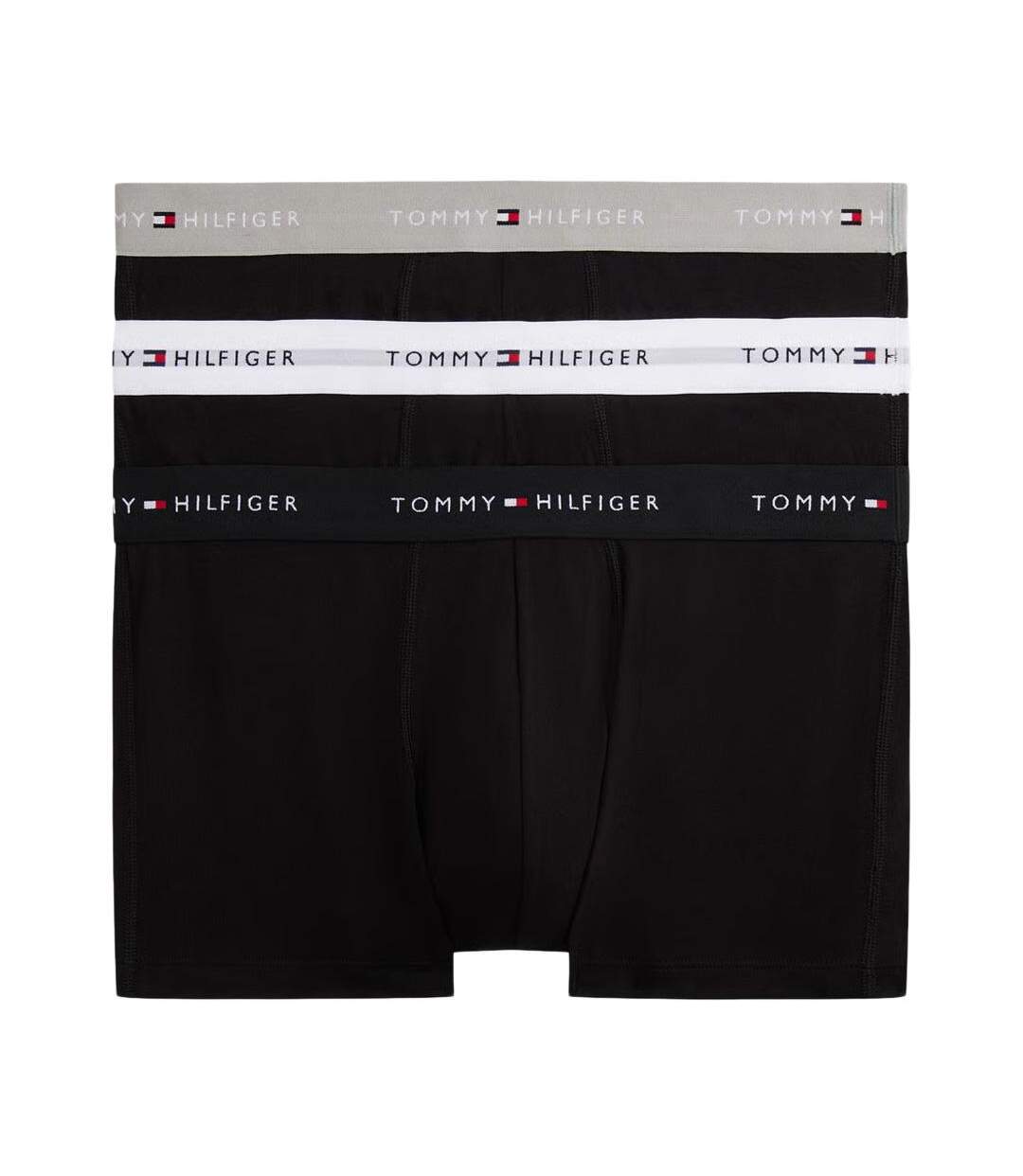 x3 boxers noir/blanc homme tommy hilfiger trunk-1
