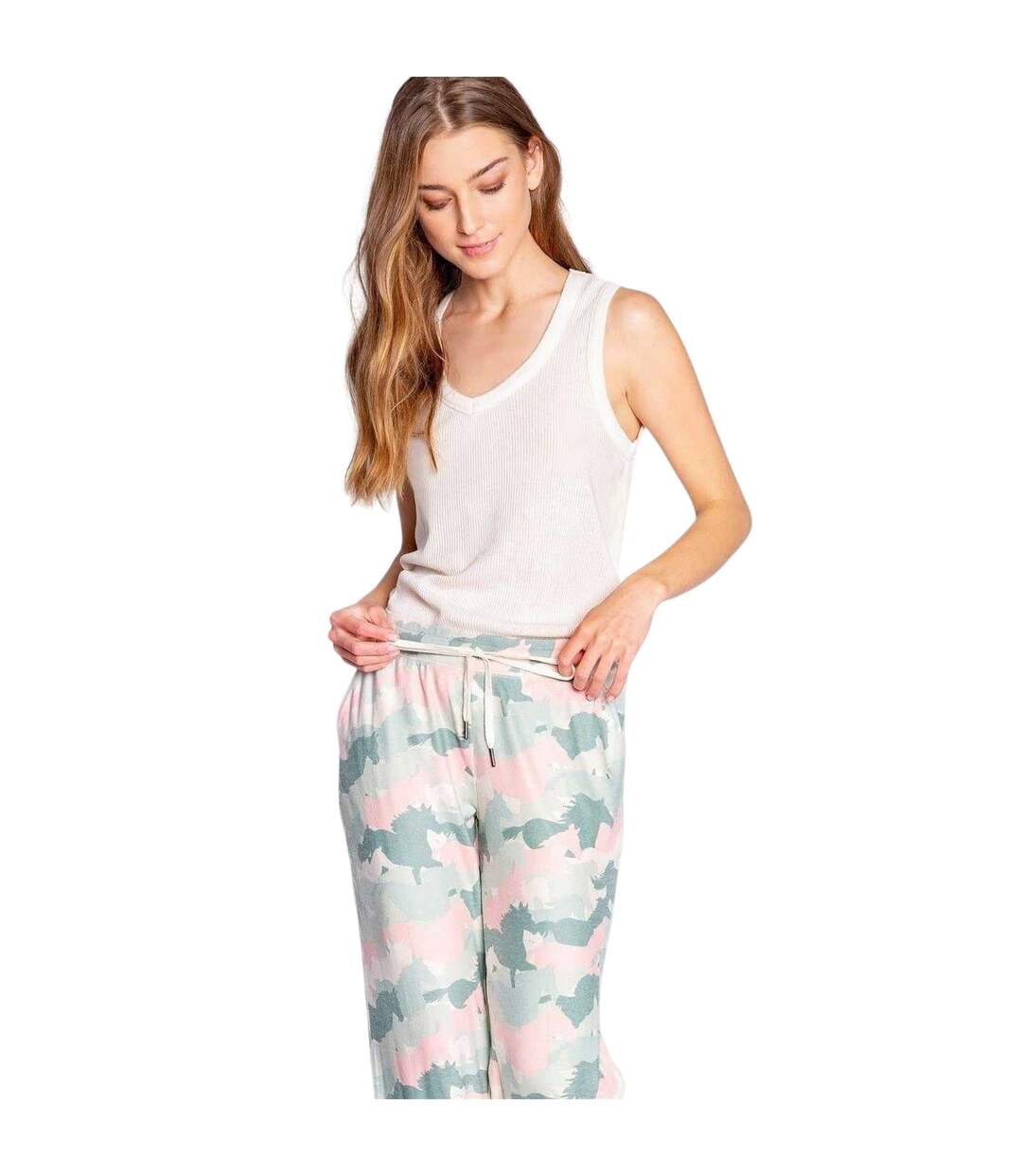 Pantalon De Détente Motif/style Camouflage Femme Kaki PJ Salvage-4
