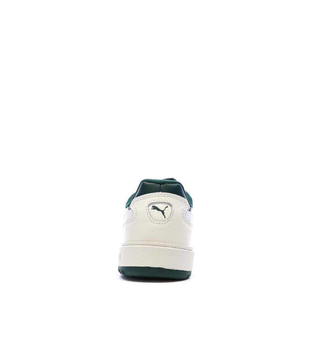 Baskets blanches/vertes foncés homme puma doublecourt03-3