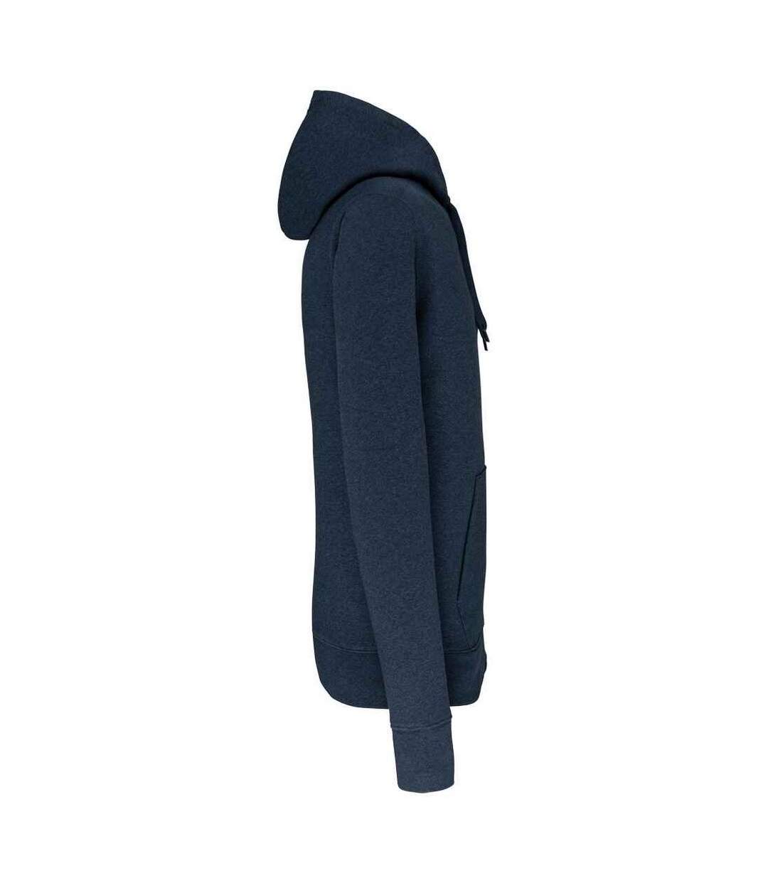 Sweat À Capuche Homme Bleu Marine Français Chiné Kariban-3