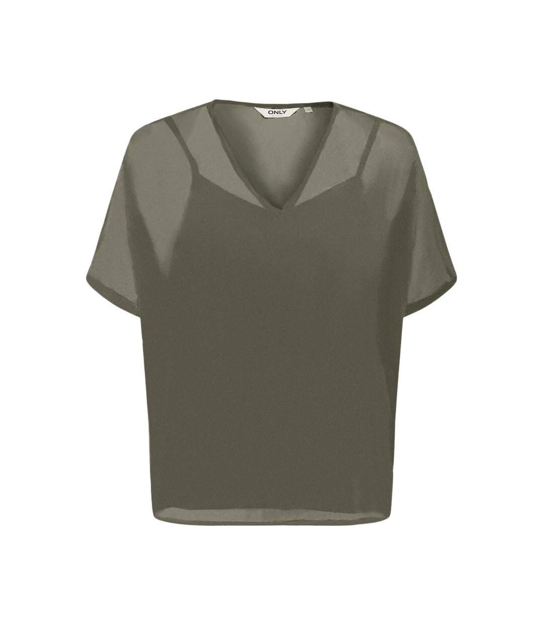 Blouse kaki  femme only tasha-1