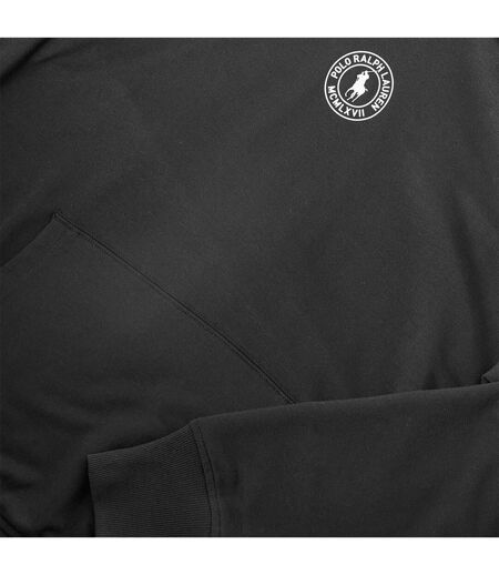 Mens Logo Pullover Hoodie Black Ralph Lauren
