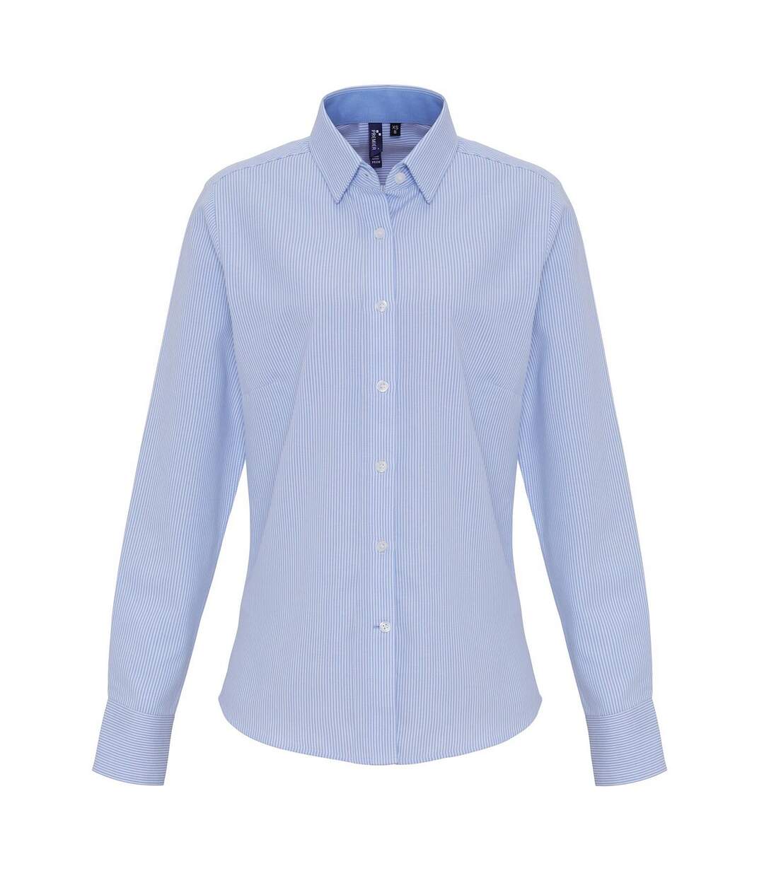Chemisier Femme Blanc Bleu Oxford Premier-1