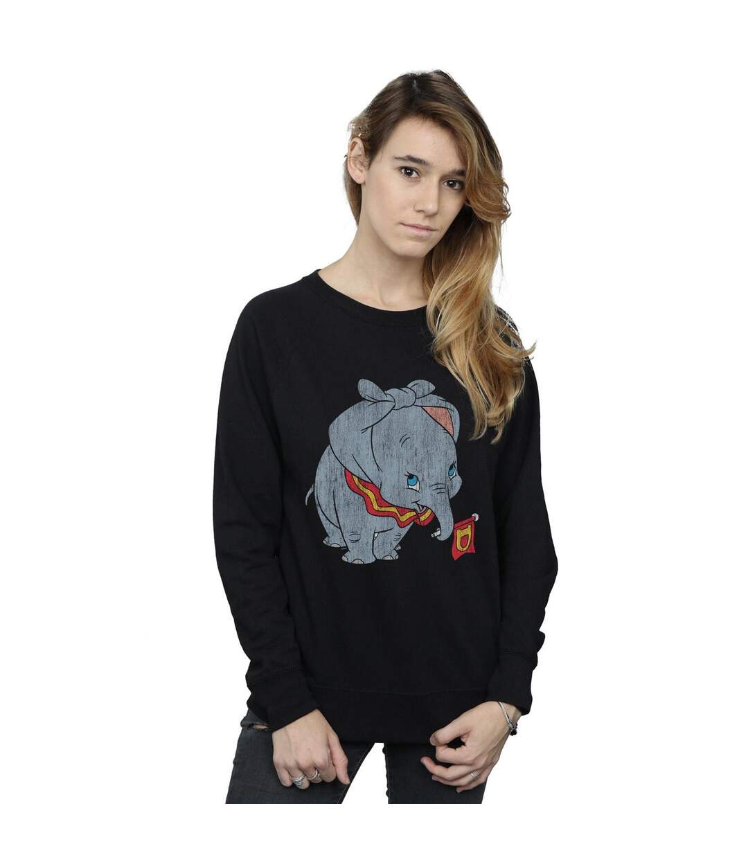 Disney Sweat Femme/Ladies Dumbo Classic Tied Up Ears Sweatshirt (Noir) - UTBI48387-2