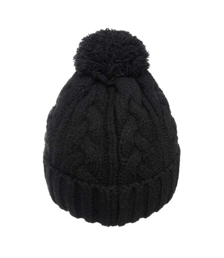 Bonnet À Pompon Motif/style Logo Adulte Noir TOG24