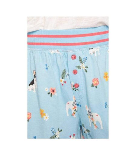 Short De Pyjama Motif/style Imprimé Femme Bleu Clair PJ Salvage