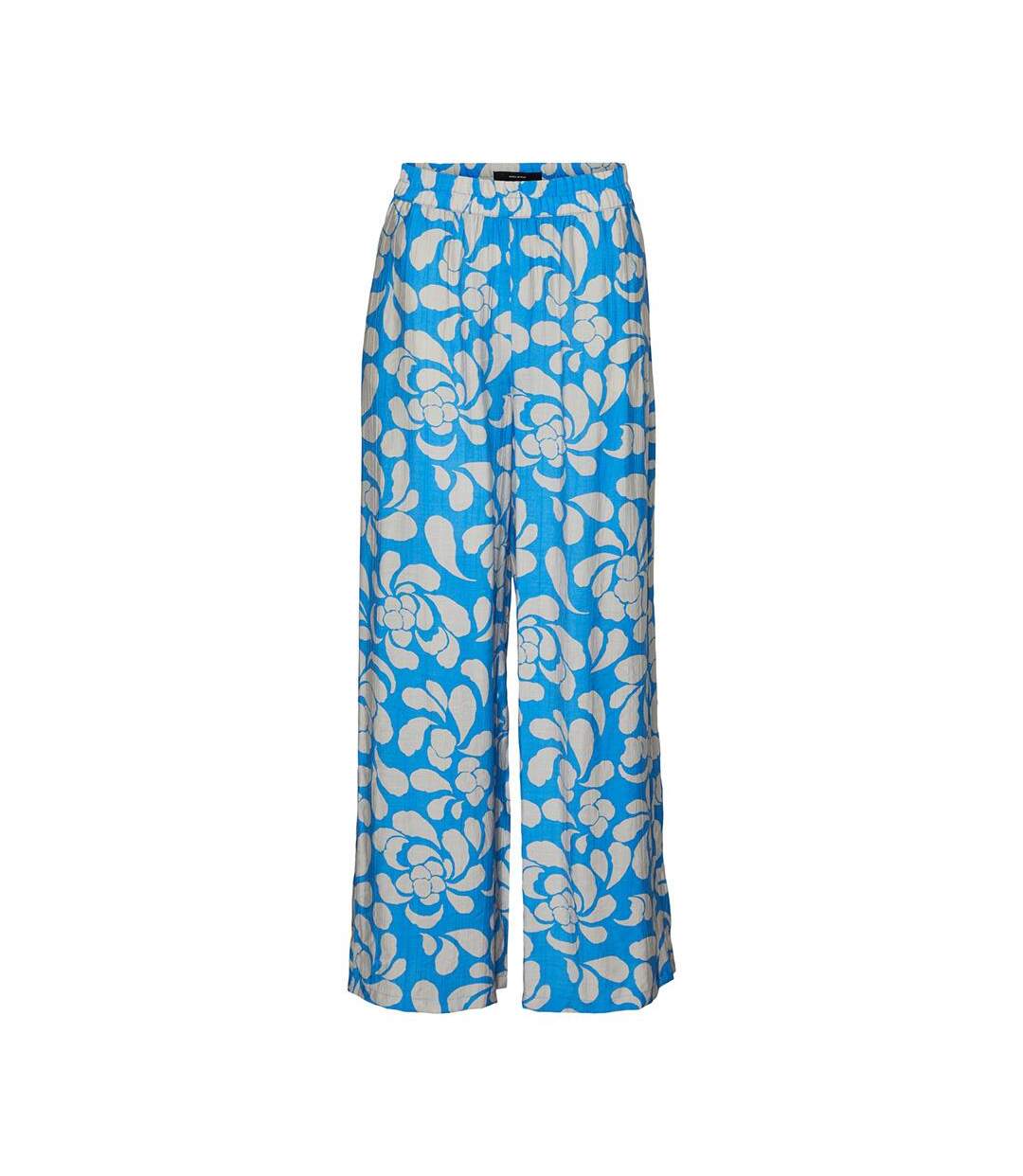 Pantalon fluide bleu/gris femme vero moda maja-1
