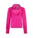 Womens/ladies V Neck Hoodie Pink Puma-2