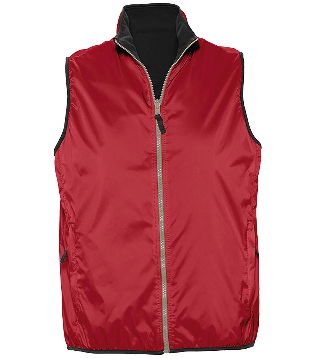 Gilet sans manches réversible imperméable doublé 44001 - rouge - unisexe