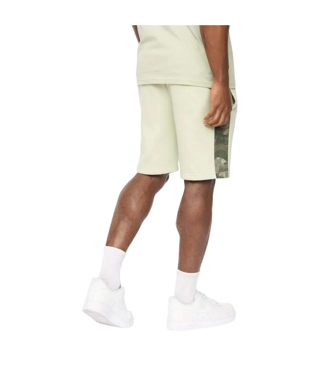 Mens Branton Shorts Light Olive Crosshatch-3