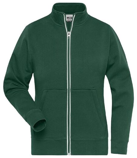 Veste sweat zippée workwear - Femme - JN1809 - vert foncé