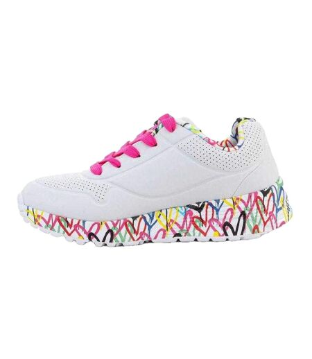 Baskets Lovely Luv Fille Blanc Skechers