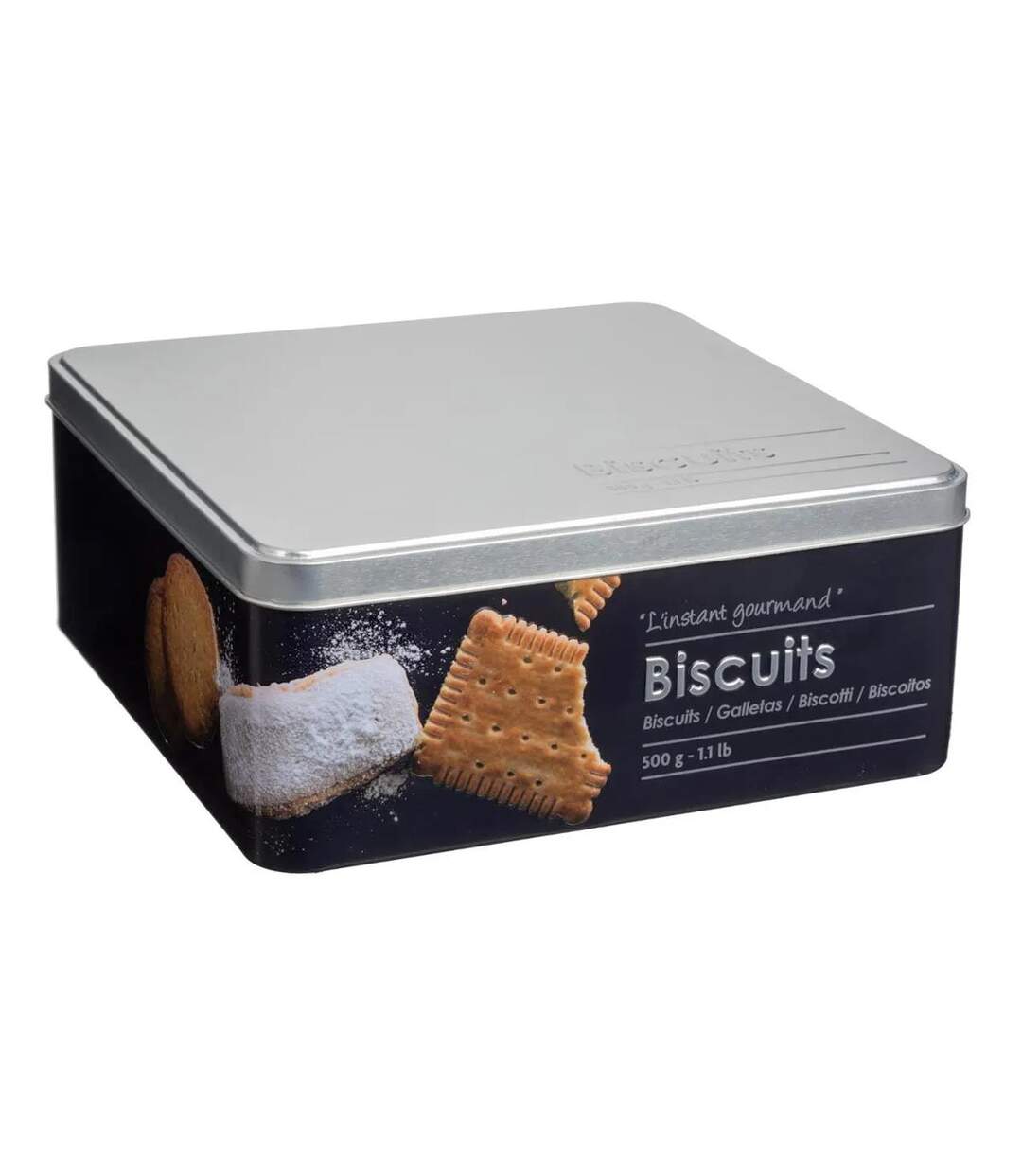 Boîte à Biscuits Relief II 20cm Noir-1