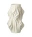 Vase Déco en Porcelaine Impression 3D 40cm Blanc-1