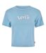 Womens/ladies Cropped T-shirt Blue Levis-2