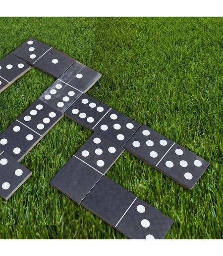 Jeu d'Extérieur Grand Format 28 Dominos 18cm Noir