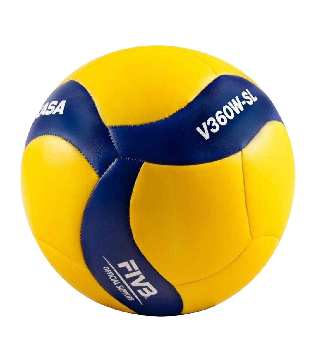 Ballon De Volley-ball Motif/style Logo V360w-sl Taille 5 Bleu Jaune Mikasa-3