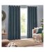 Chenille velvet eyelet curtains 229cm x 229cm marine Yard