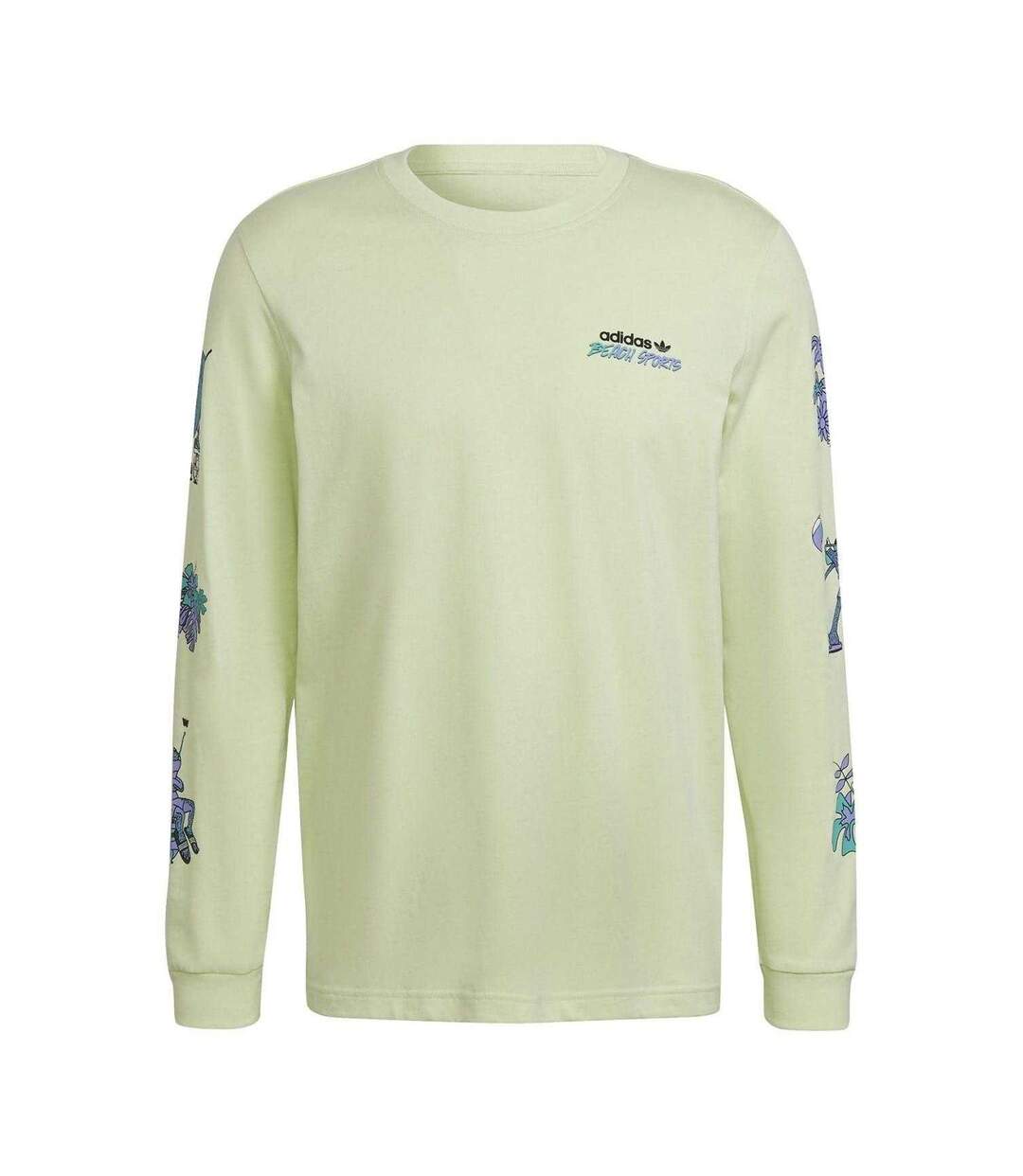 T-shirt Manches Longues Motif/style Imprimé Graphique Stoked Homme Vert Adidas-1