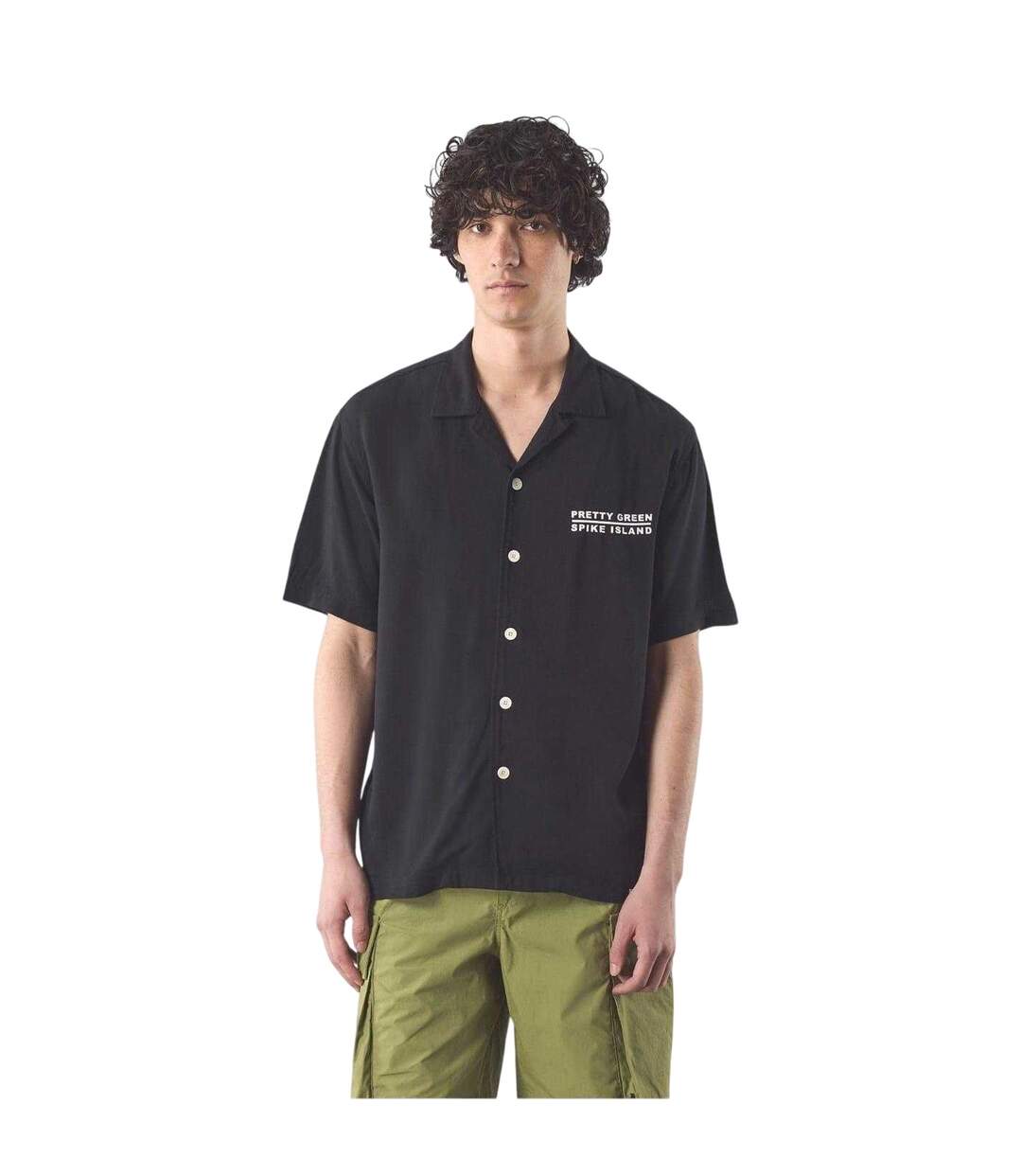 Chemise Manches Courtes Spike Island Homme Noir Pretty Green-4