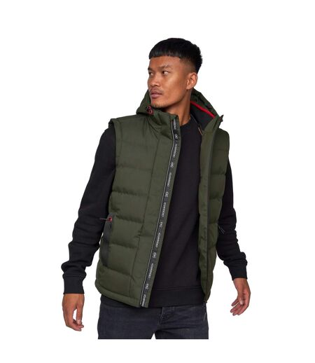 Veste sans manches kampnew homme vert kaki foncé Crosshatch