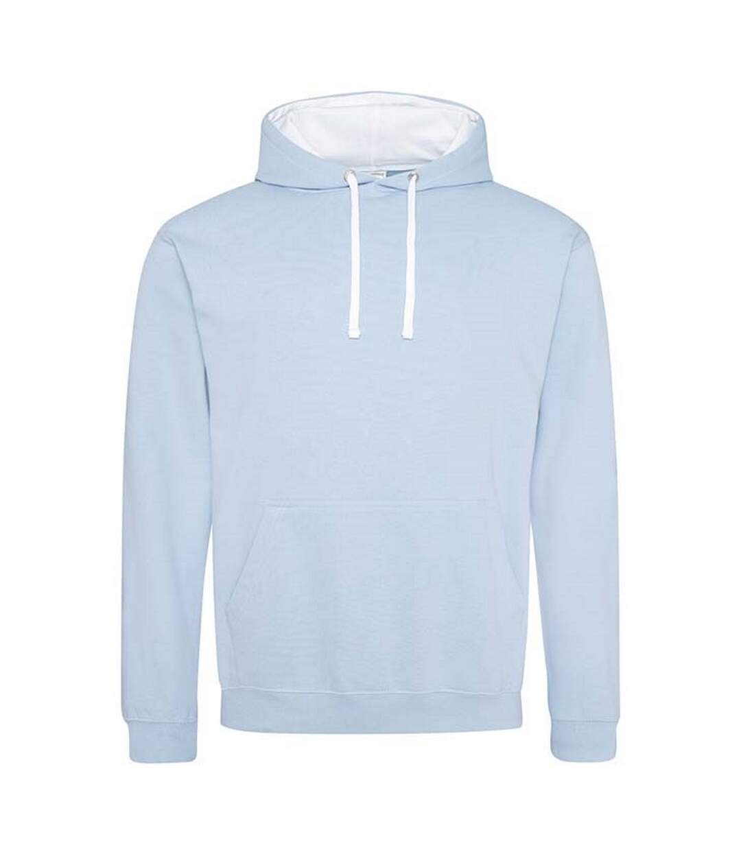 Sweat À Capuche Varsity Adulte Bleu Ciel Blanc Awdis-1