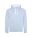 Sweat À Capuche Varsity Adulte Bleu Ciel Blanc Awdis-1