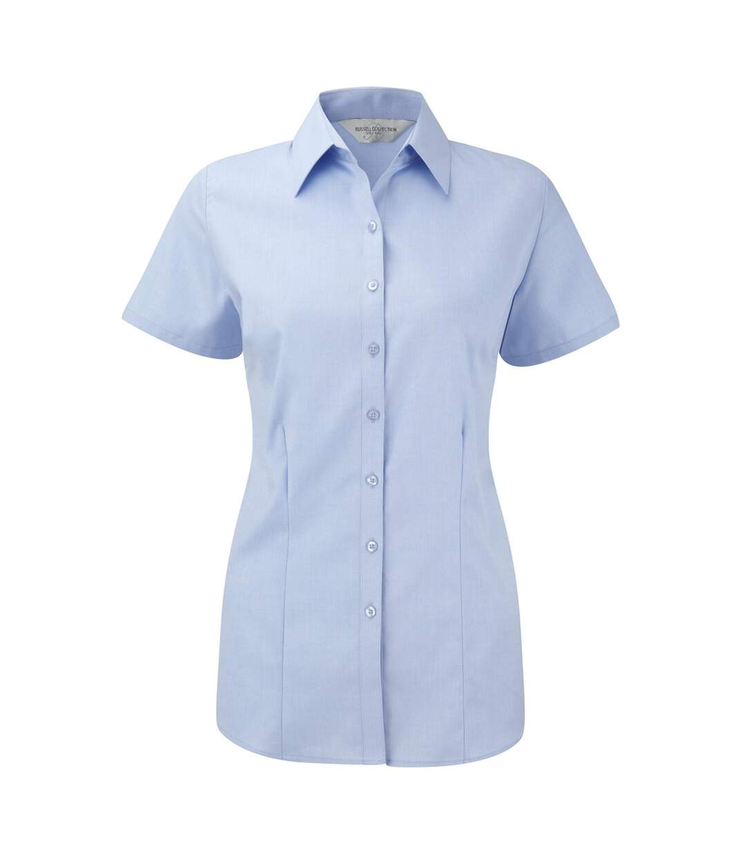 Chemisier À Manches Courtes Femme Bleu Clair Russell-1