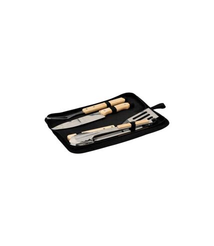 Mallette de Barbecue 4 Ustensiles 38cm Noir