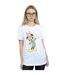 Disney Femmes/Les femmes Mickey Mouse Easter Bunny Cotton Boyfriend T-Shirt (Blanc) - UTBI37505-2