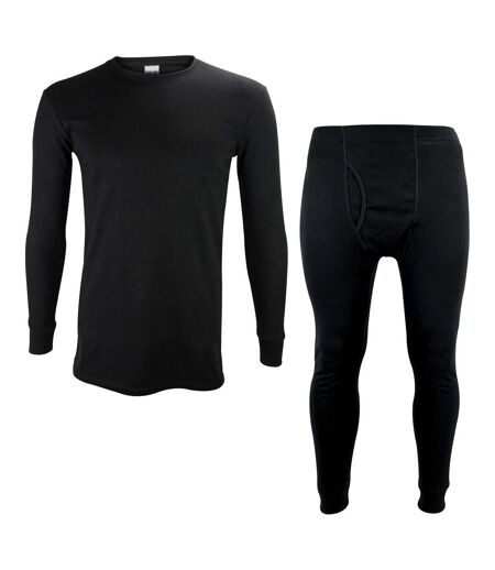 Mens Thermal Underwear Set | Fleece Lined Top & Long Johns Set