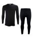 Mens Thermal Underwear Set | Fleece Lined Top & Long Johns Set-1